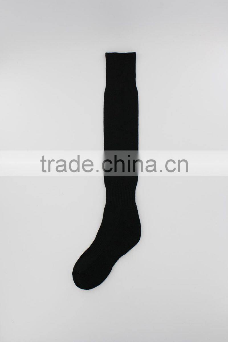 Black nylon knee high soccer wholesale socks men