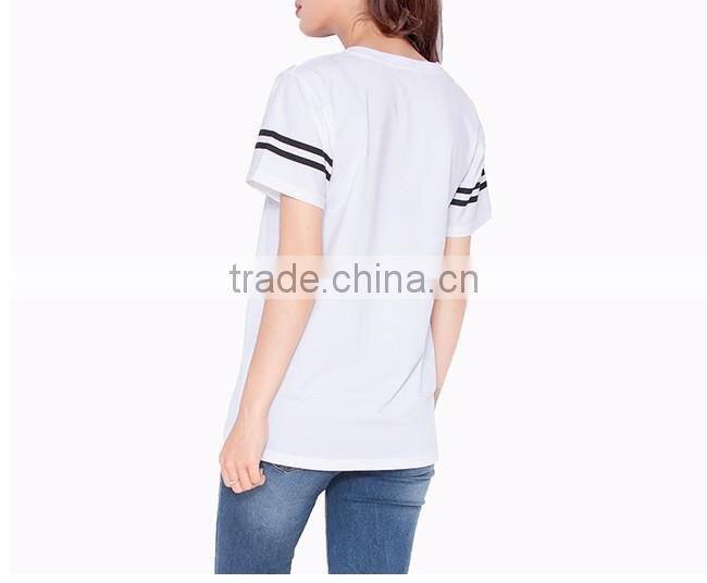 Customize printing of women's t- shirt, printing t shirt for young lady, unisex size