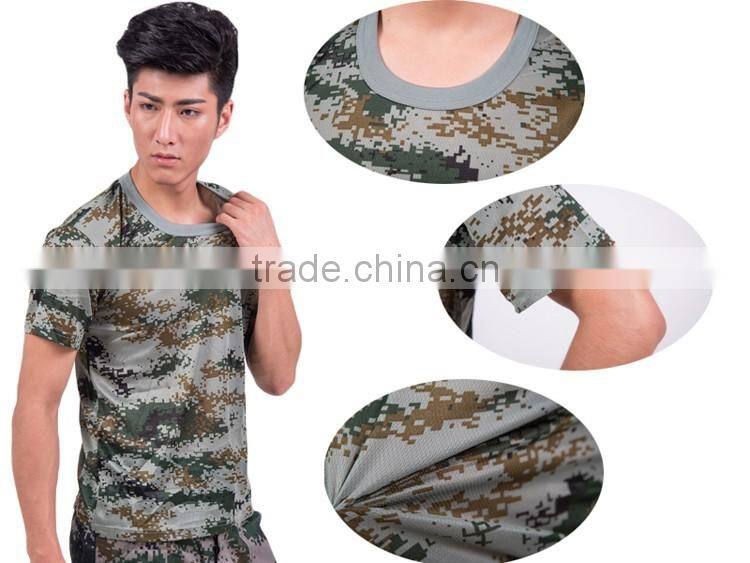 100% polyester o-neck t-shirt wholesale with all over sublimation, camouflage t-shirt wholesale