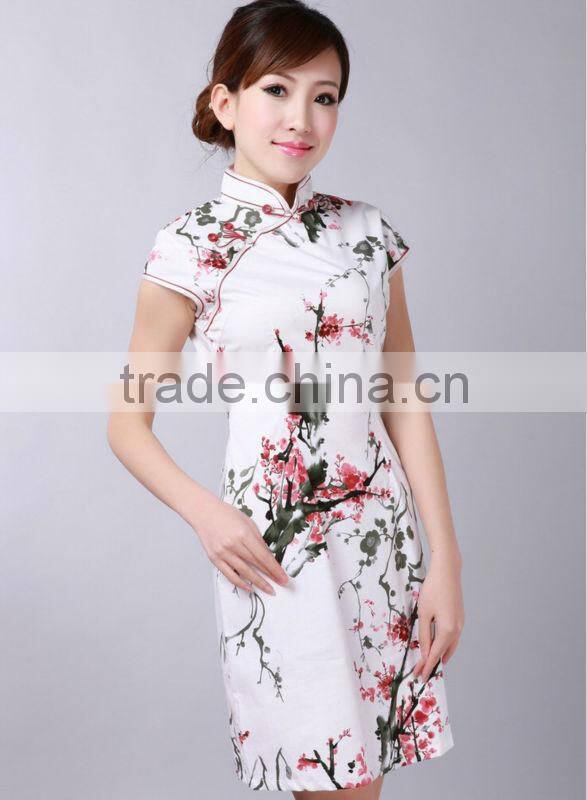 cheongsam cotton dress
