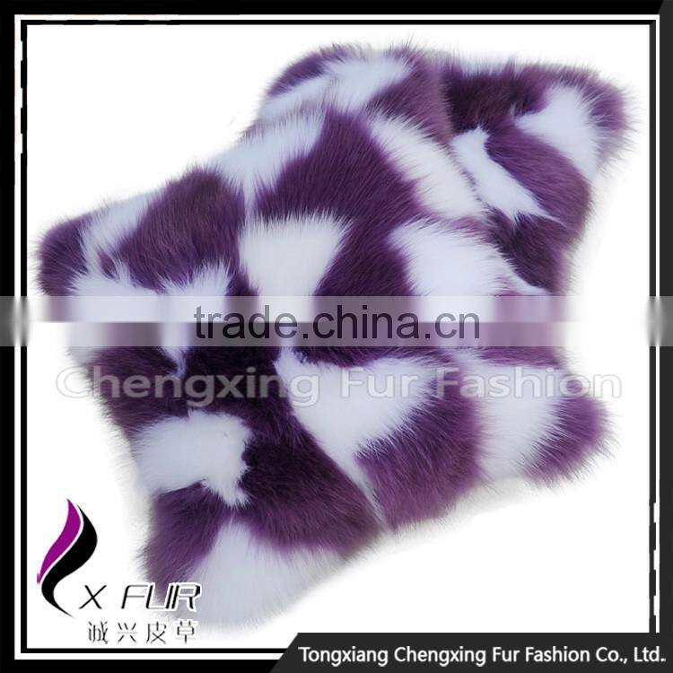 CX-D-33F Hot Sale Custom Made Pillow Case Genuine Fox Fur Decorative Throw Pillow
