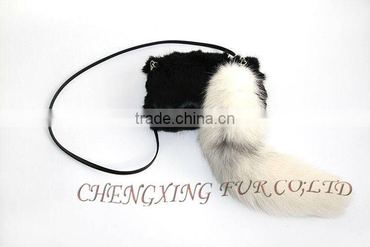 CX-R-45 Genuine Fox Fur Tail Key Chain