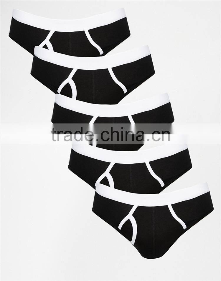 5 Pack Mens Disposable Briefs Wholesale with Contrast Trim