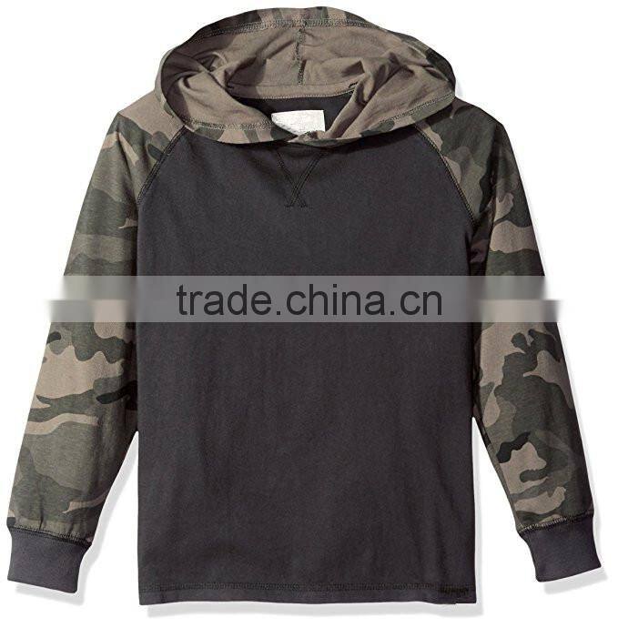 Children Pullover Hoodies Wholesale Boys Sweaters Hoodys Camo Contrast Color Hoodie Sweatshirt Custom Cotton Fleece