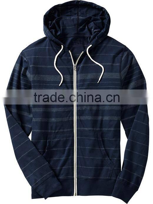 Hot Sale Striped Men's Long Sleeve Zipper Plus Size hoddie