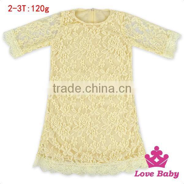 2017 New Design Children Clothing Lace Short Sleeve Ruffle Dress Baby Girl Party Dress Children Frocks Designs