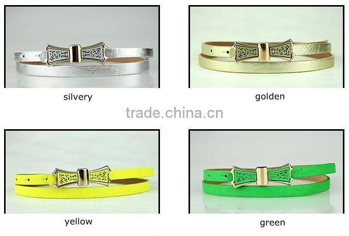 MOQ 1pc high quality shinny 14 different colors beautiful metal buckle cheap price belt for women belt cummerbund