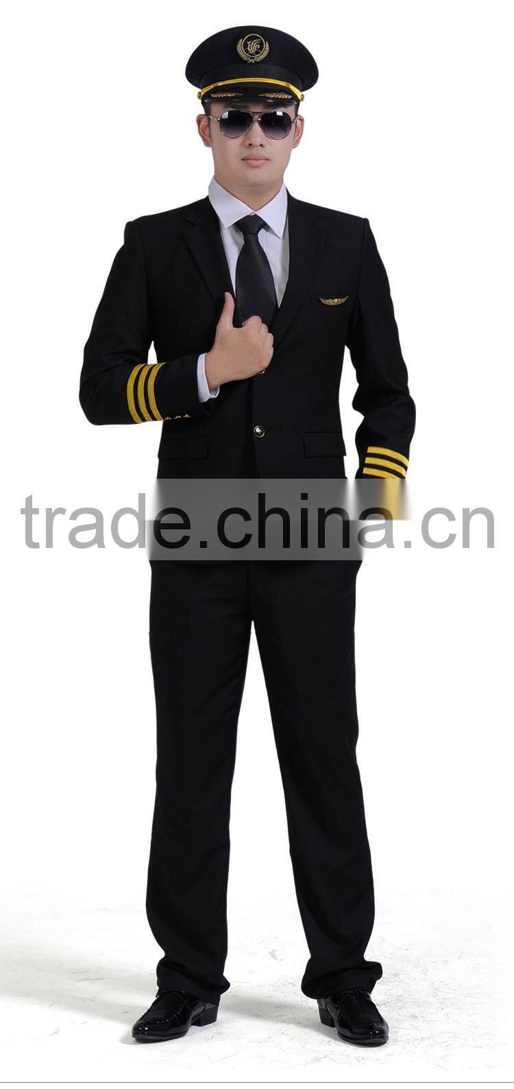 Juqian High Quality Custom suits design Unisex Airline Pilot Uniform Clothing AviatorJacket/Unisex Pilot uniform Suit