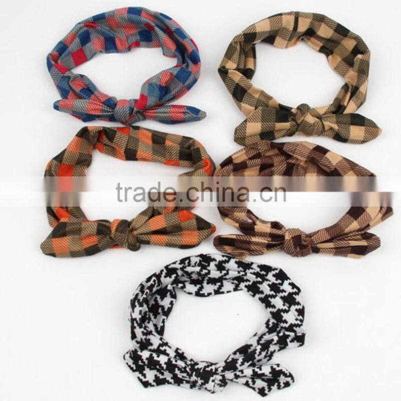 Wholesale Checked Headband ,Cotton Hairbands