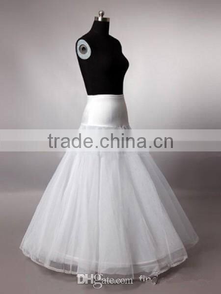 Cheap White A-Line Petticoats for Wedding Dresses 1 Hoop Crinoline Bridal Gowns Wedding Accessories J