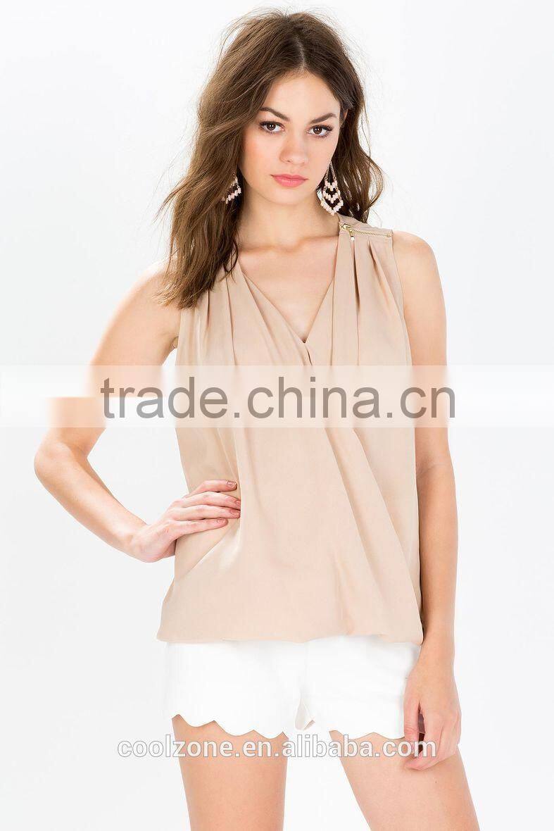 Elegant zip shoulder surplus front evening clothes women 2015