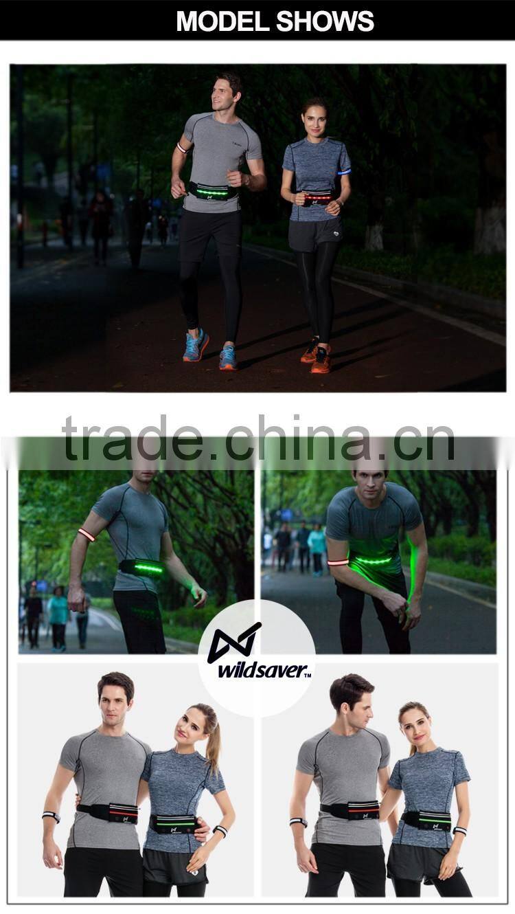 Model Display Hot selling USB rechargeable waist running pack bag for unitsex runners