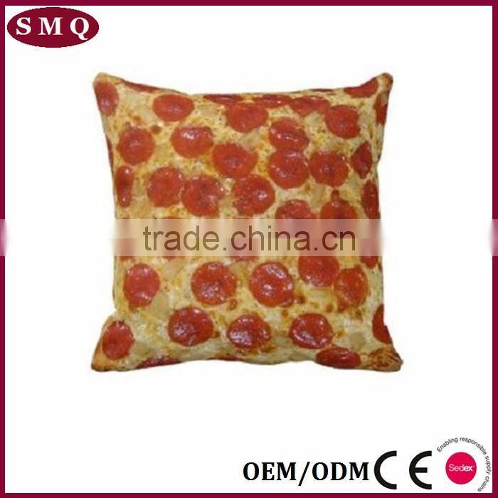 home decor printed pizza shaped funny pillow for sofa