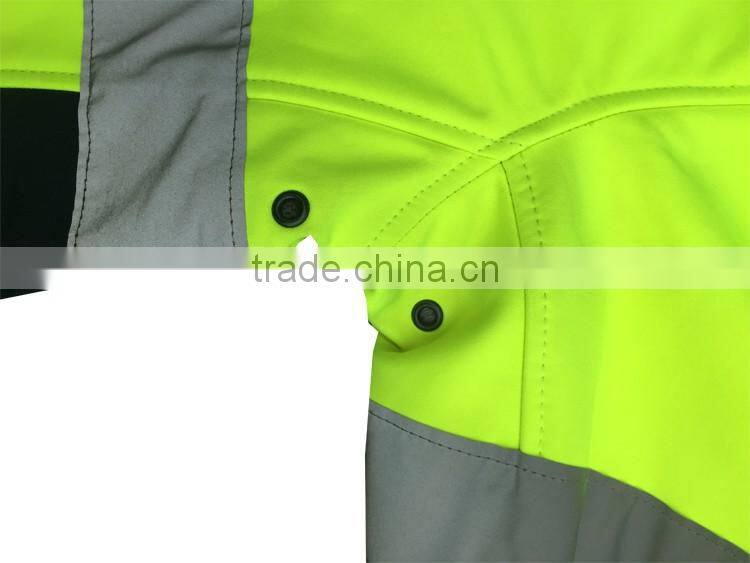 Men hi-vis jacket safety high visibility welding jacket with EN20471 EN343