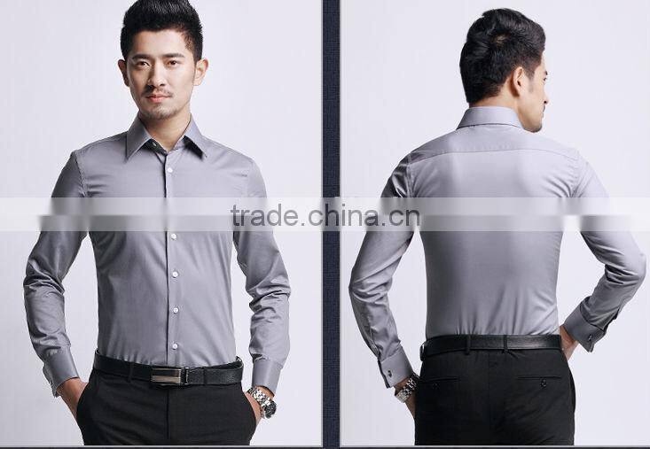 2014 Mens Slim fit Unique neckline stylish Dress long Sleeve Shirts Mens dress shirts
