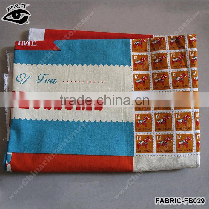 1.40 m Fresh Style Horse Check Cup Pattern Canvas Fabric Linen/Cotton Fabric Zakka Patchwork Fabric