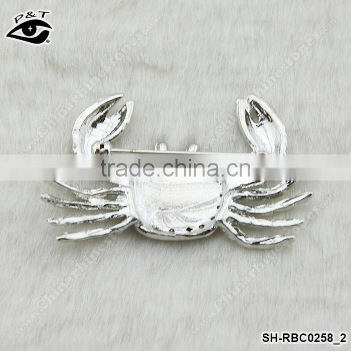 Wedding Brooches wholesale rhinestone pin brooches crab shaped for wedding dresses