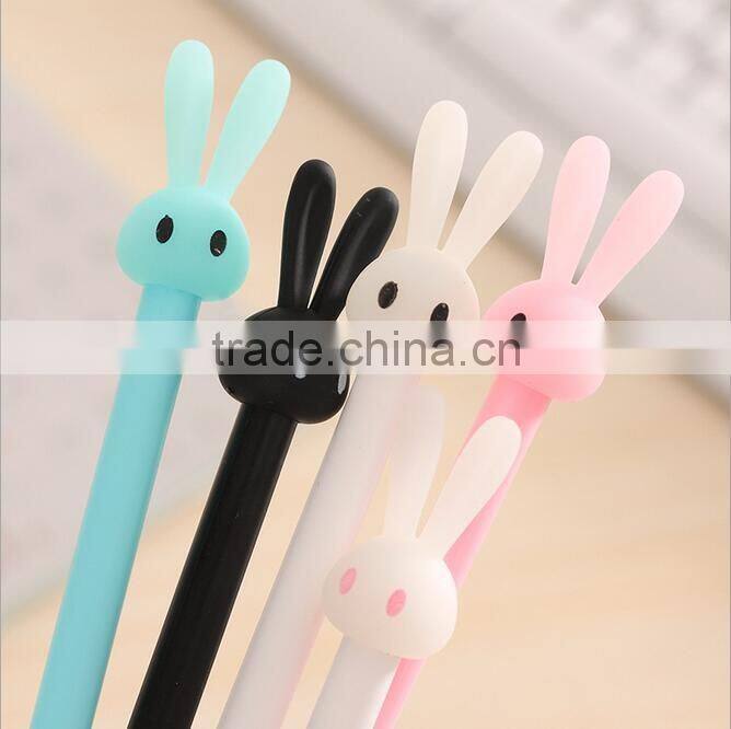 cute novel jelly rabbit shape promotional gel pen for school kids