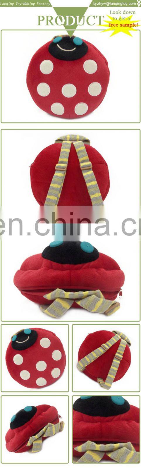 2015 Cheap Girls Red Funny School Backpack For Kids