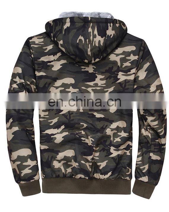 Online Shopping Men's Warm Hoodie Zip Sweatshirt Sweater Tops Long Sleeve Jacket Coat Camouflage