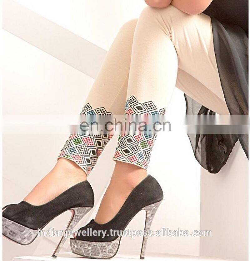 Printed leggings manufacturer, designer leggings exporter,leg-ins wear supplier