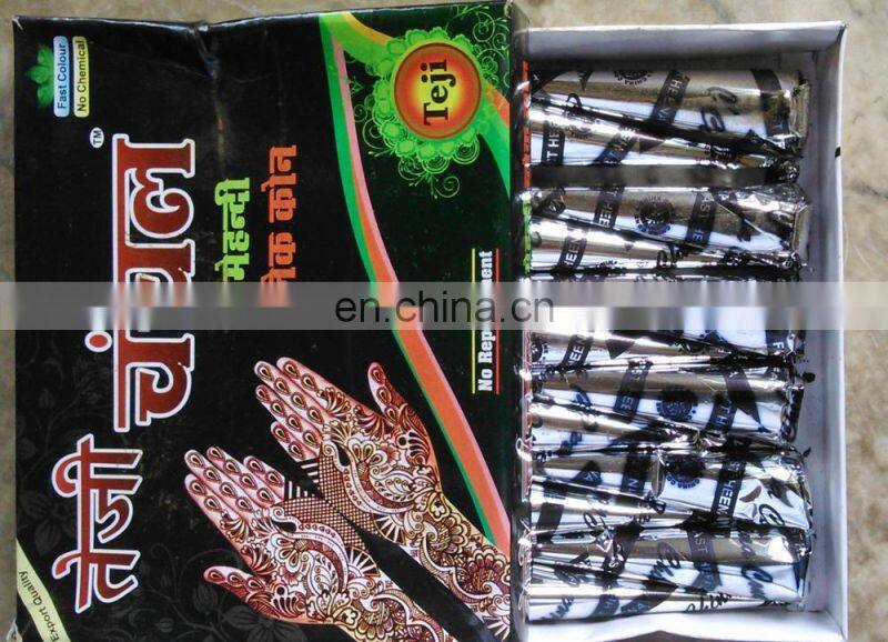 Indian henna cone manufacturer, natural henna tubes exporter, henna body art