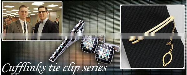 Hot new custom design silver plated plain tie clips