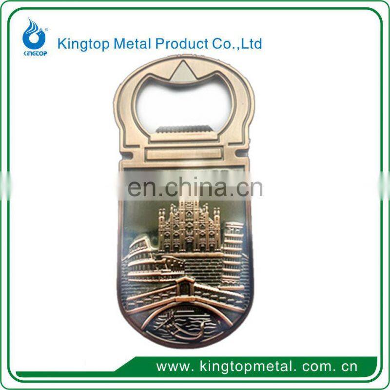Travel metal bottle opener with magnet