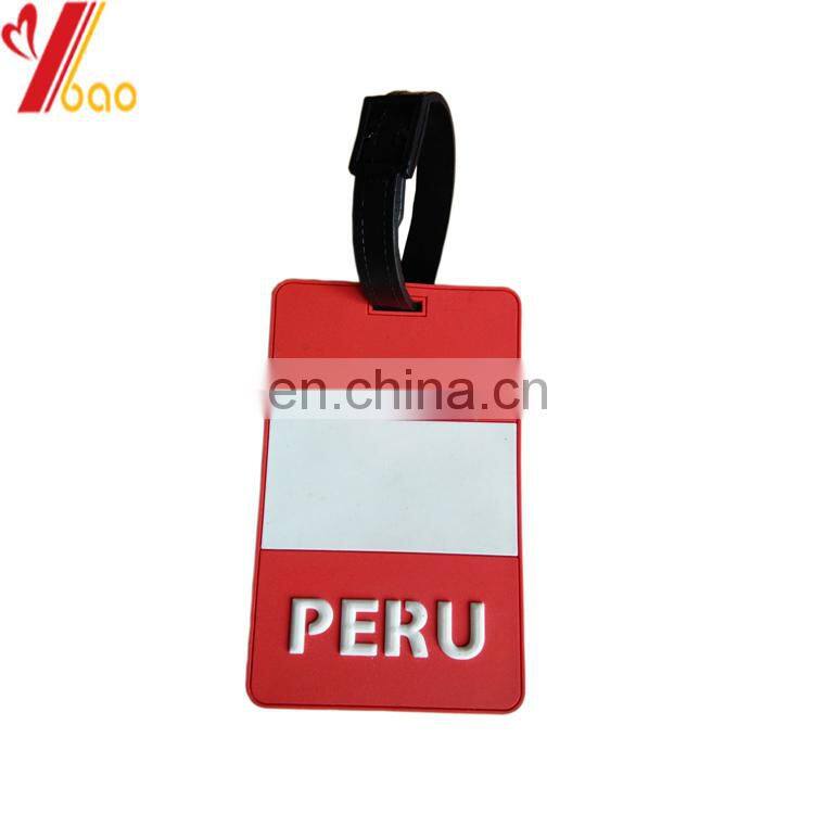 Travel Plastic Cute Silicone Label Id luggage Tag, personalized PVC name tag