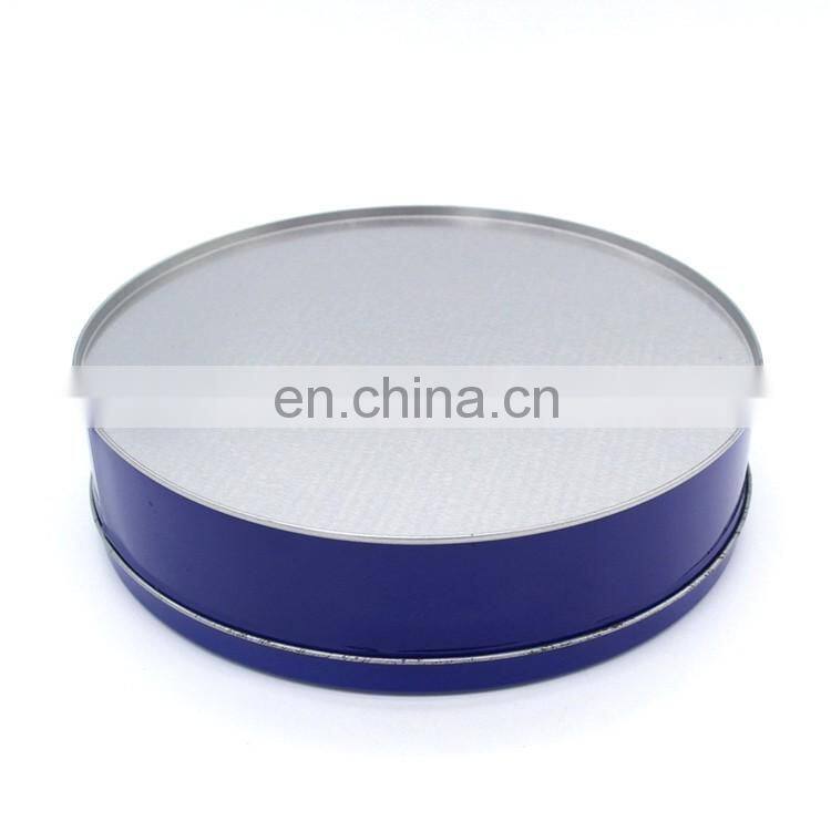 2015 new style miniature round bule tin box for sale