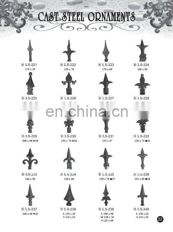 Decorative wrought iron parts for stair railing,fence,gate