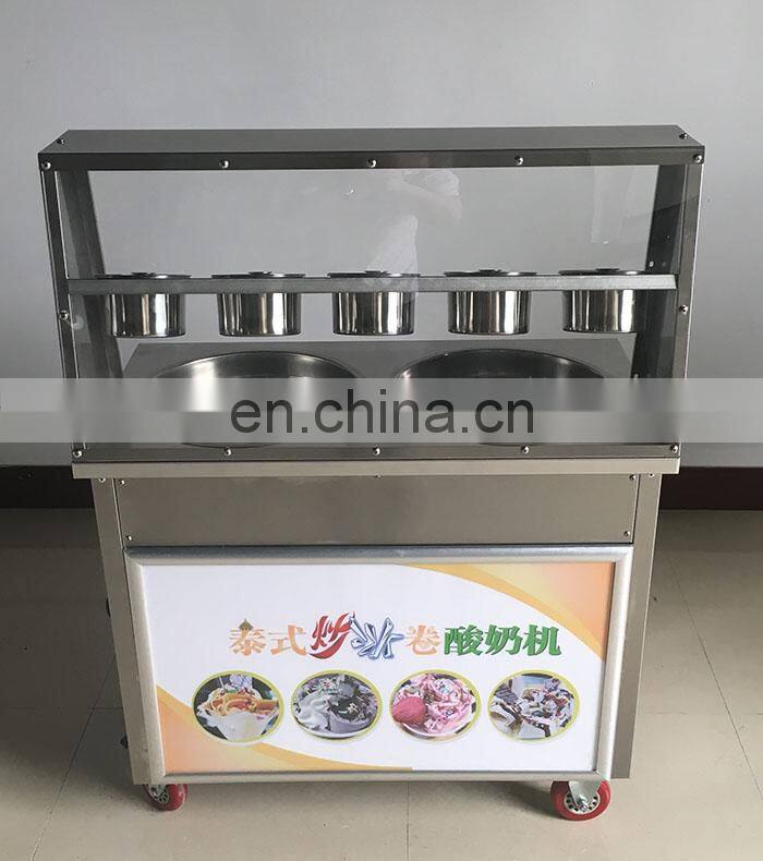 Cheap CE approved commercial fry ice cream making machine