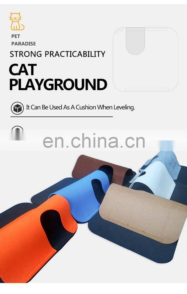 Pet Furniture 6pcs Felt Floor Maze Kitty Playground Cat Play Labyrinth Pad Activity Toy Cats Play Mat