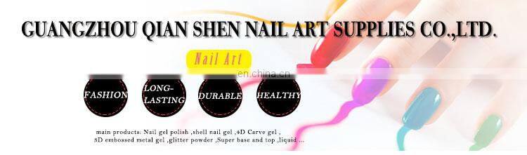 Qian Shen wholesale 15ml bottle 120 color Zinier UV Nail Gel custom logo no top base one step OEM Gel Nail kit Polish
