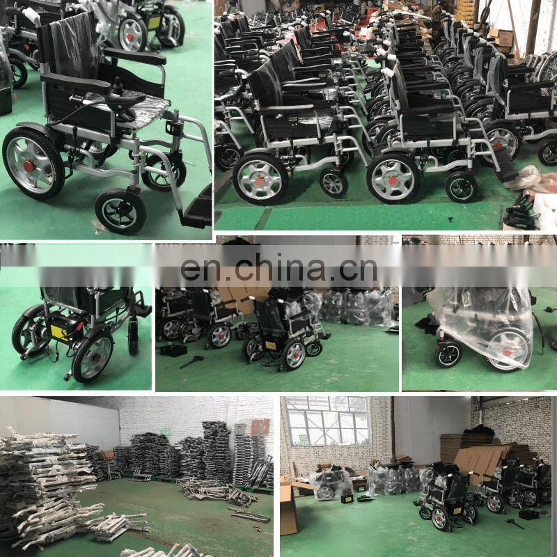 Disabled Caremoving Handcycle Electric Chair Scooter Lightweight Cheap Price Foldable Electric Wheelchair