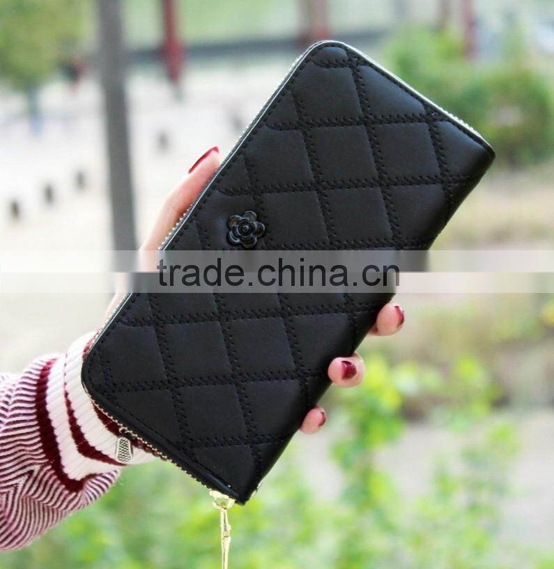 Flower PiNK and black multicolor Handbag Purse wallet Caretera para dama carteira Pu leather Multifunction