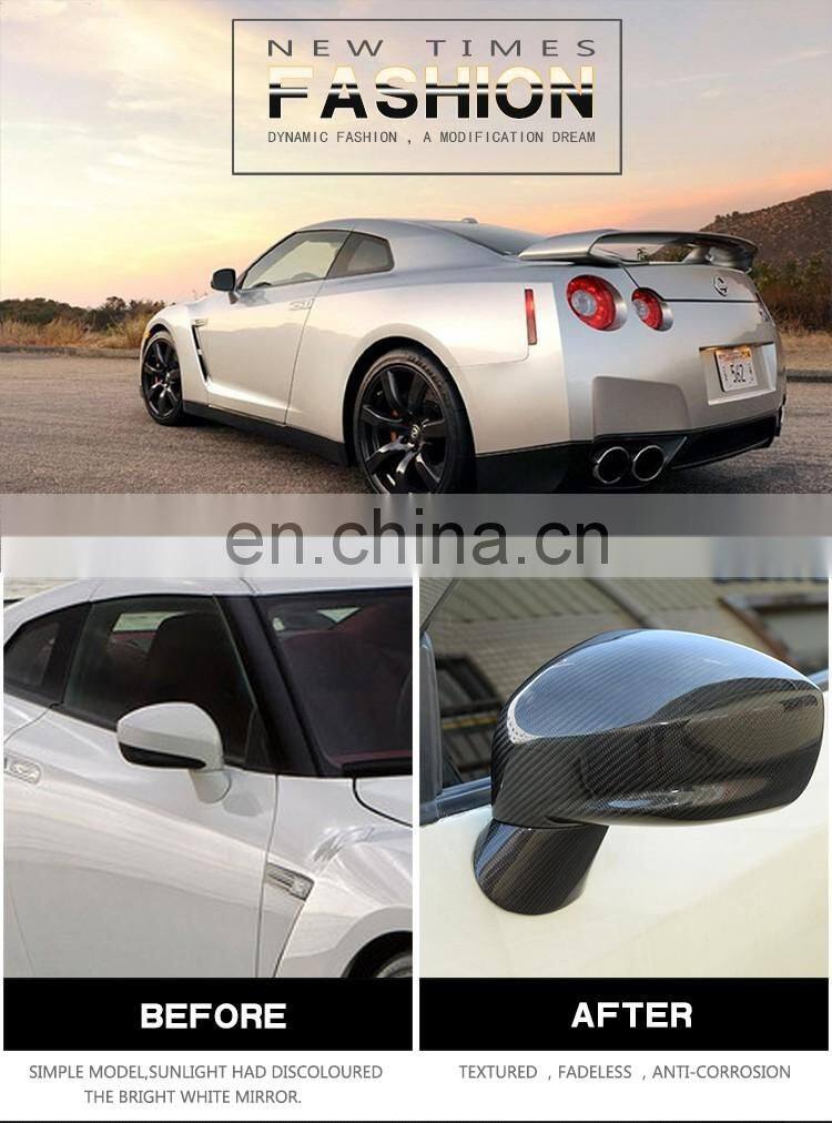 R35 Racing Carbon Car Back Mirror Cap for Nissa n R35 GTR 2009-2015