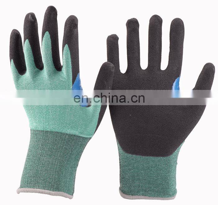 18Gauge Engineered HDPE Shell Nitrile Reinforcement Thumb Cut Resistant Work Gloves With Sandy Finish On Palm Construction