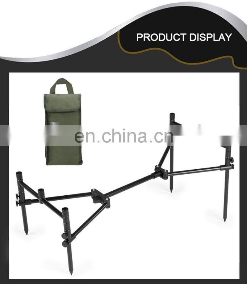 Amazon Fishing Rod Bracket Aluminum Alloy Ground Plug Bracket With Bag Carp Fishing Rod Pod
