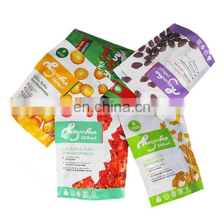 High quality custom printed matt blue white plastic food nuts packaging food packaging bag