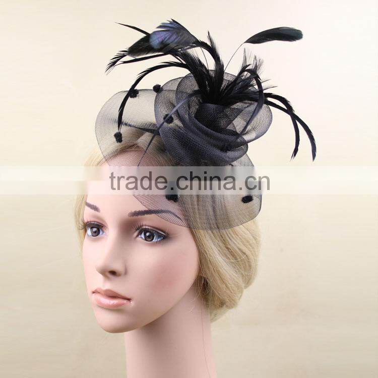 Wholesale Alibaba Bridal Hair Accessories Feather Fascinator For Wedding Party