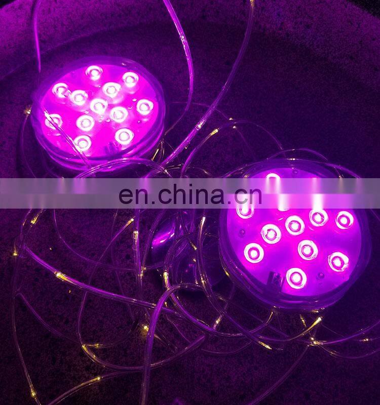 RGB Pond Light for Wedding Party Pool Multi Color Battery Powered Vase Based Floral Lamp Submersible LED Lights Waterproof