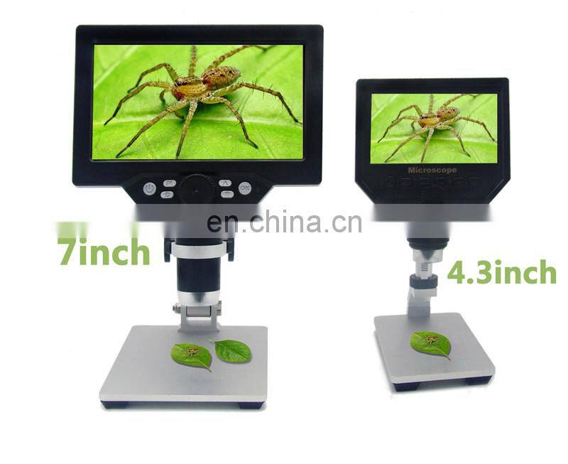 12MP 1200X 1080F High Definition 7" LCD Display Adjustable Angle 8 LEDs G1200 Standard Version Digital Microscope