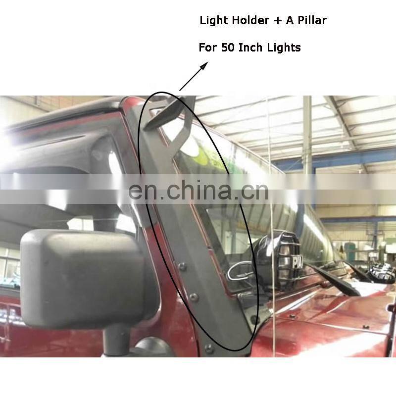 50 inch Roof LED Light Holder Bracket Support Rack with A Pillar for Jeep Wrangler 4x4 accessory maiker manufacturer