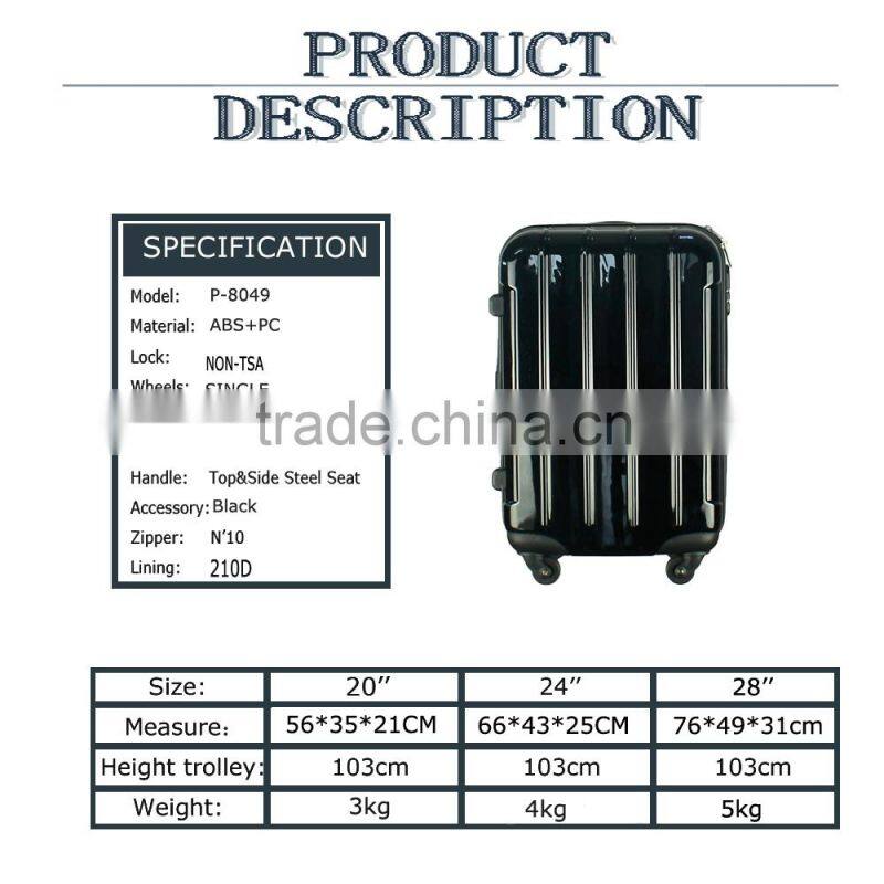 Colored Hard Shell ABS + PC Printed cute travel hard Luggage