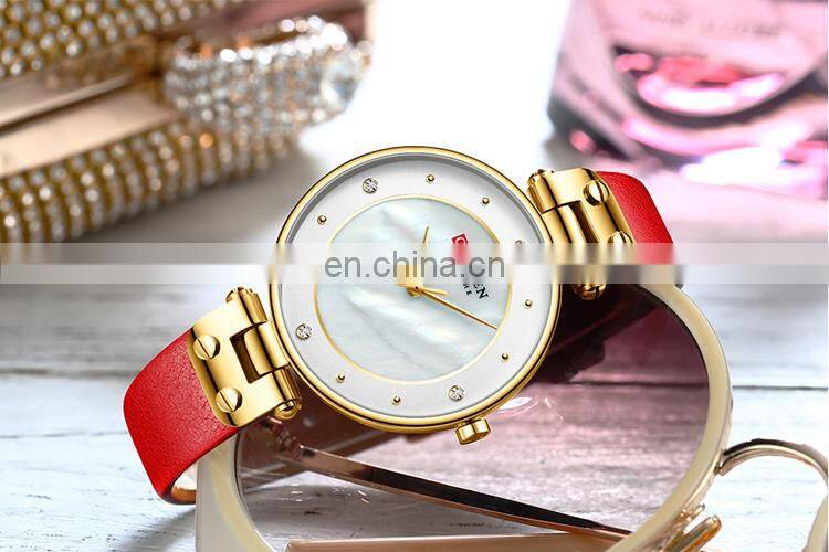 CURREN 9056 Charm Quartz Leather Strap Casual Elegant Ladies Bracelet Hand Watch Online