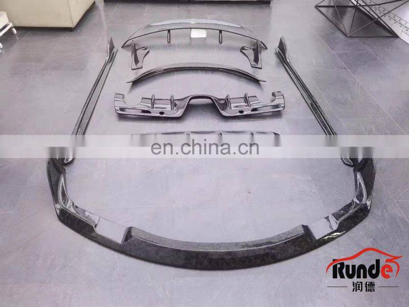 Runde AIM Style Carbon Fiber Material Bodykit With Front Rear Lip Side Skirt Warp Angle Spoiler For Toyota Supra A90 Body Kit