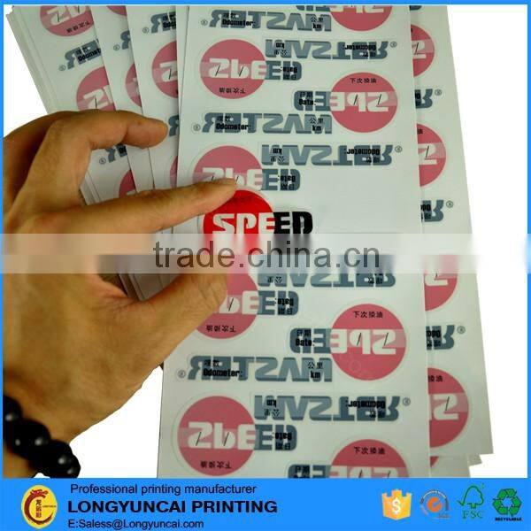 OEM printed logo durable UV resistant vinyl sticker roll