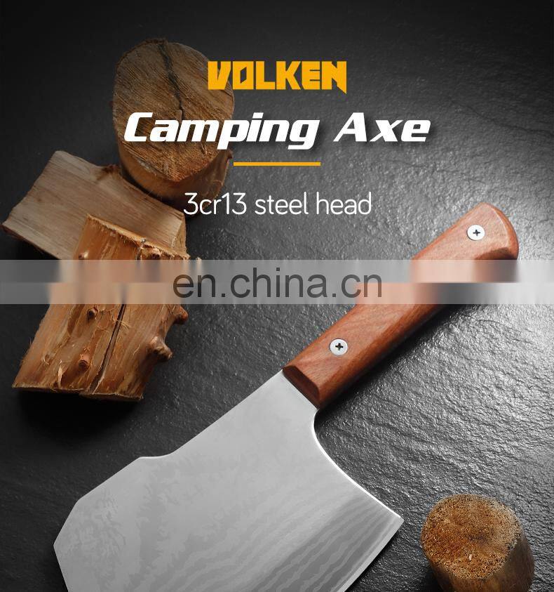 Good quality solid wood stainless steel material inflatable axe laser texture technology inflatable axe
