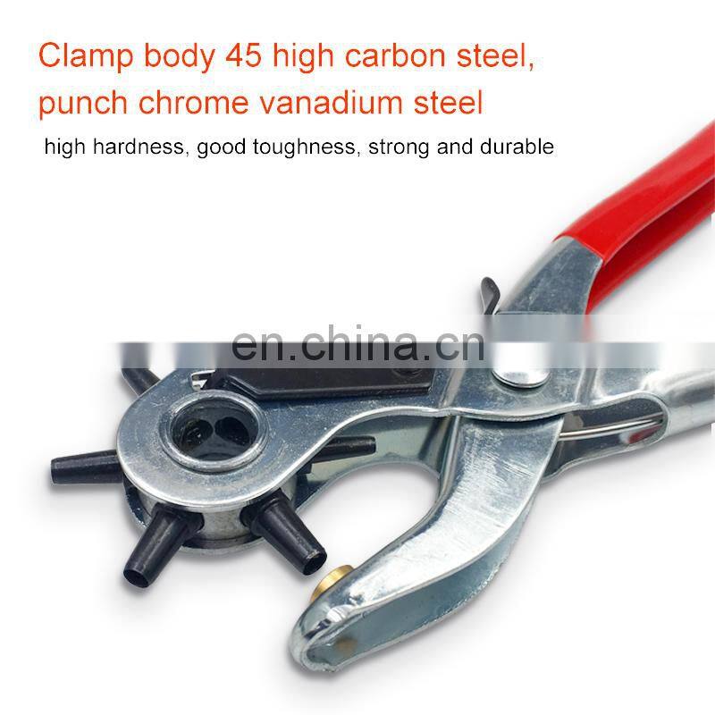 Leather Belt Hole Punch Plier Eyelet Puncher Revolve Sewing Machine Bag Setter Multi-function punch tool